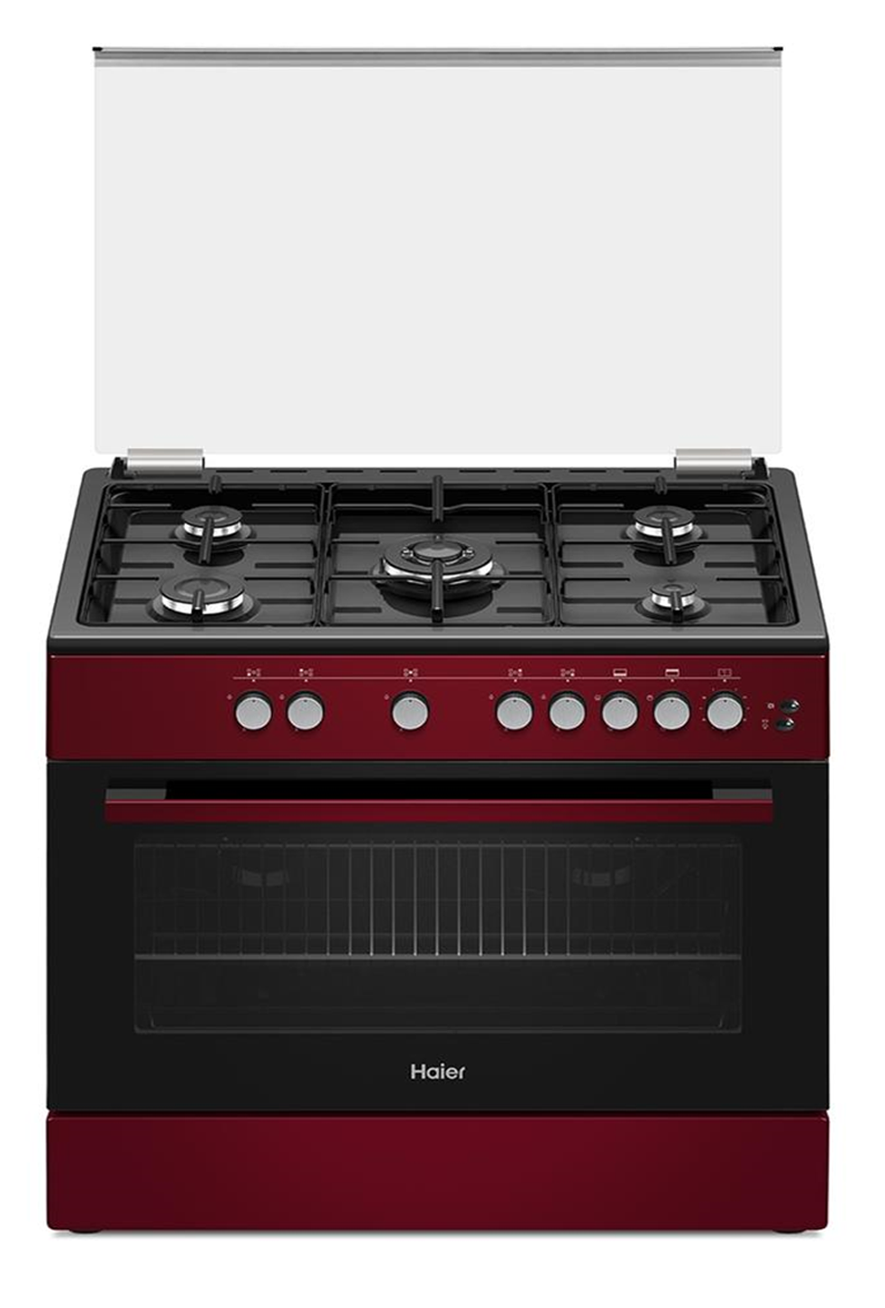 Cuisinière Haier 90 x 60 cm 5 Feux Rouge HCR6050EGR – Electro Privé Sénégal