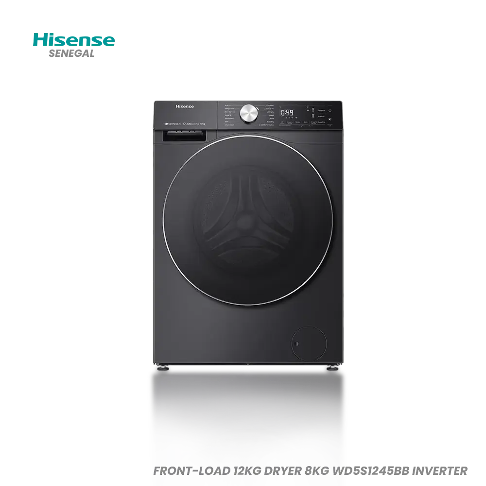 Lave-Linge Séchant 2-en-1 Hisense 12 KG Lavage + 8 KG Séchage