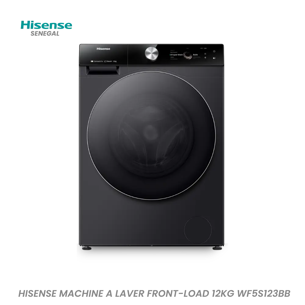 Lave-Linge Frontal Hisense 12 KG Inverter – Réf. WF5S123BB