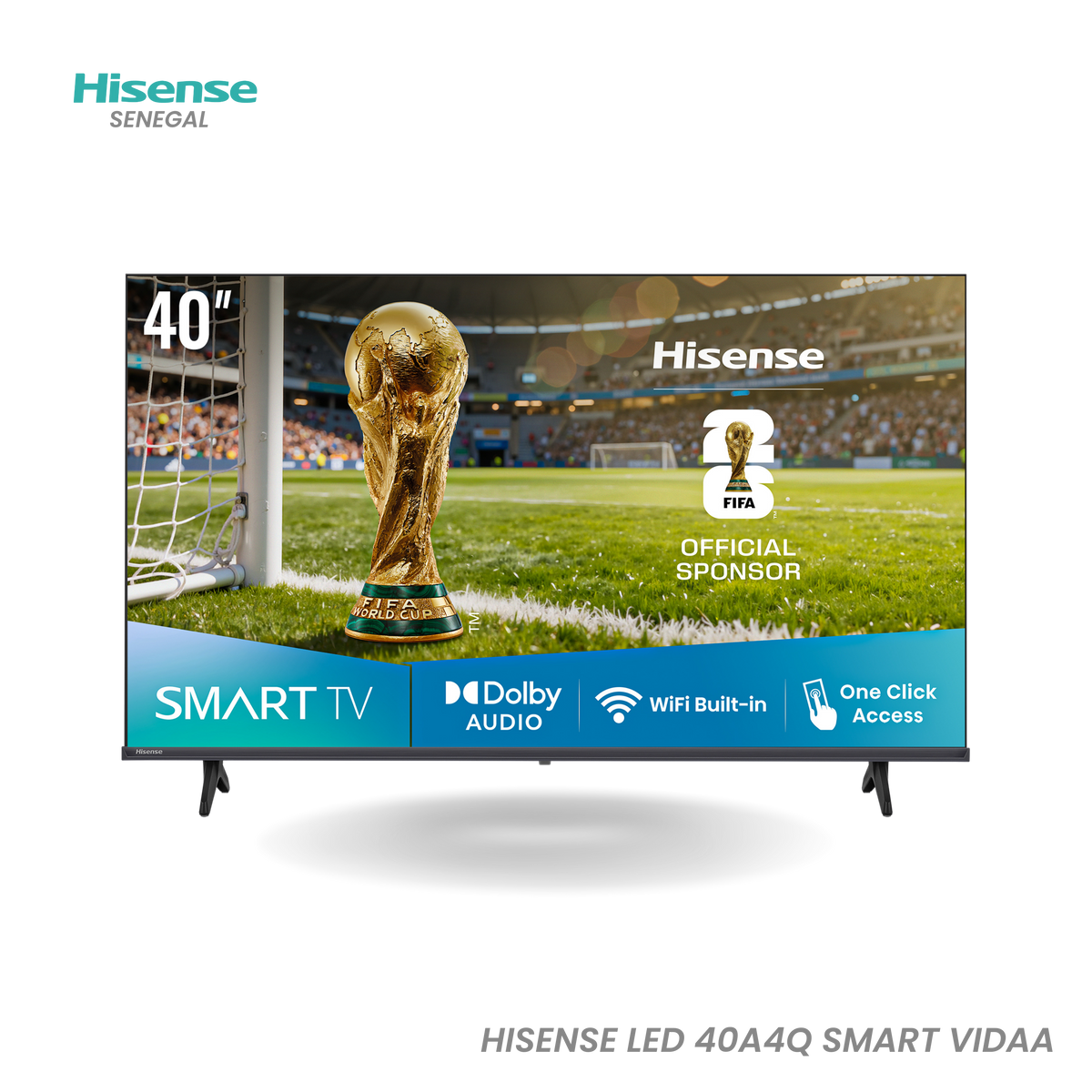 Téléviseur Hisense 40" LED VIDAA – Réf. 40A4Q