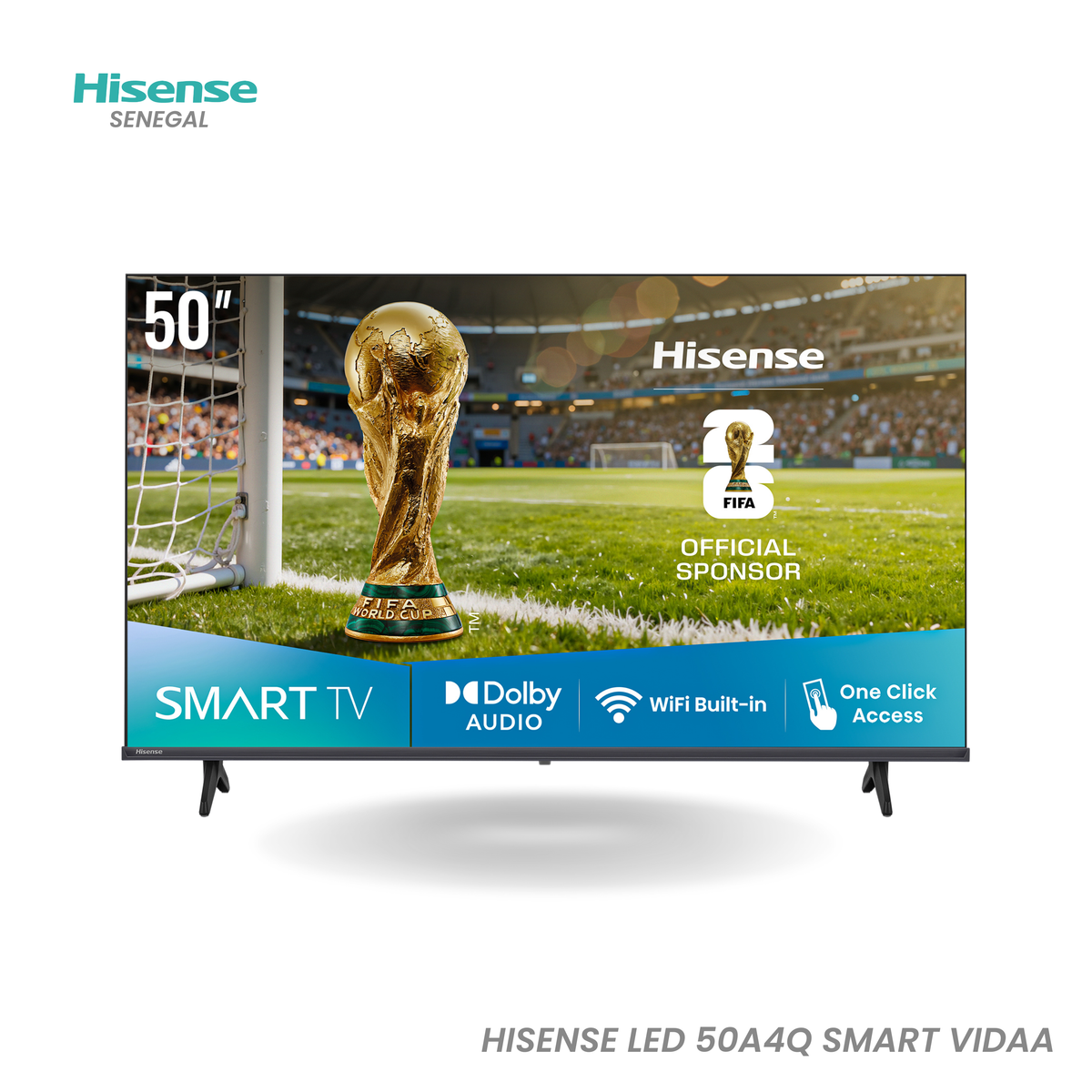 Téléviseur Hisense 50" LED Full HD Smart TV – Réf. 50A4Q