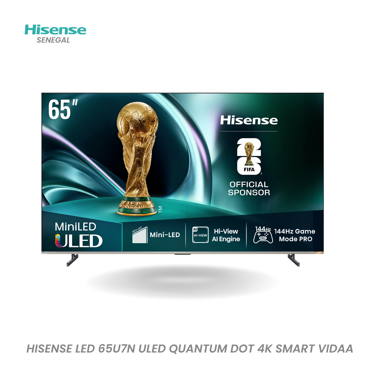 Téléviseur Hisense 65" ULED Quantum Dot 4K UHD – Réf. 65U7N