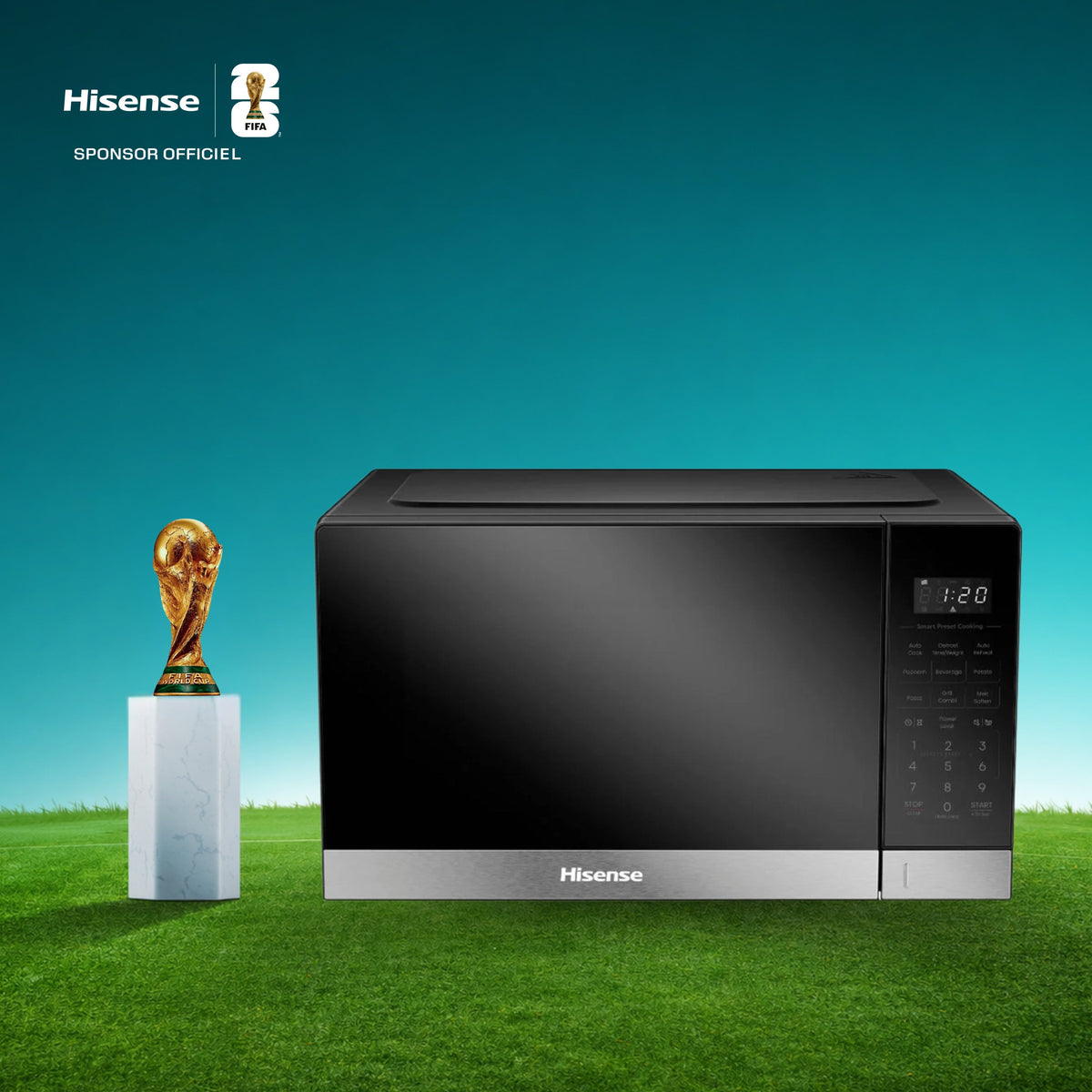 Four à Micro-ondes Hisense 34 L avec Grill – Réf. HMAS3410SSG