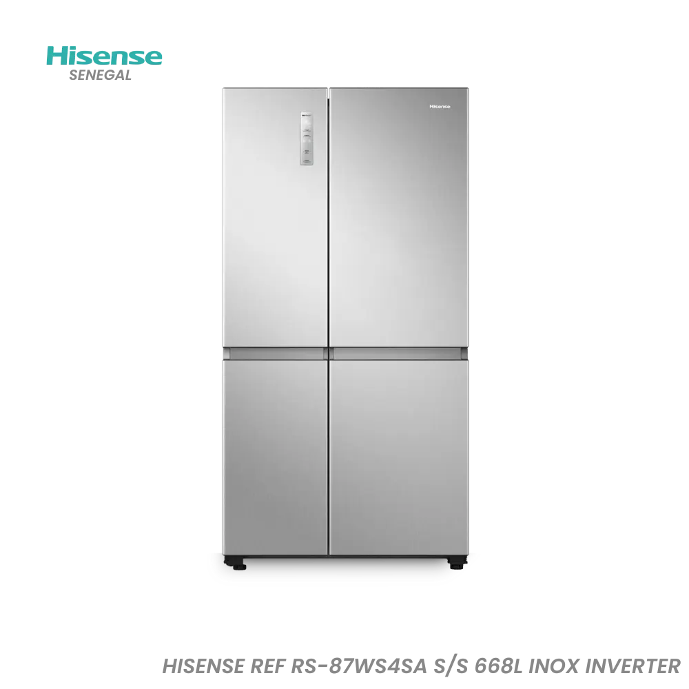 Réfrigérateur Hisense 668 L Inverter Inox – Réf. RS-87WS4SA
